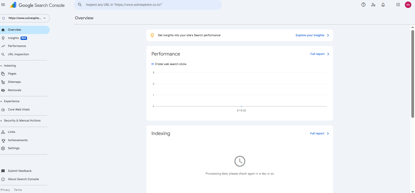 GSC Dashboard Overview